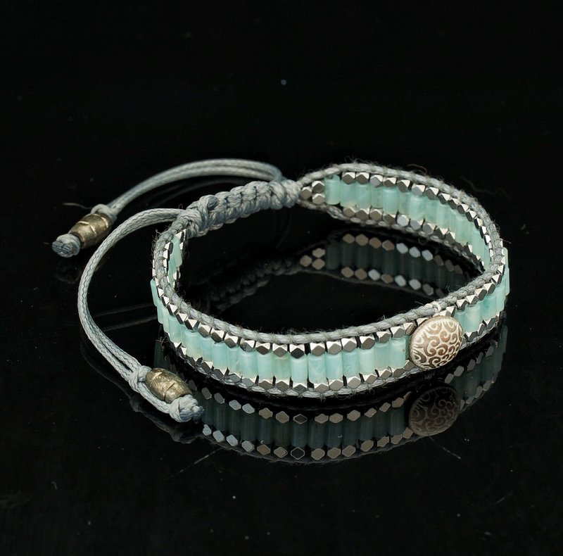 Handmade Amazonite Bracelet - สร้อยข้อมือ - เครื่องประดับพลอย 