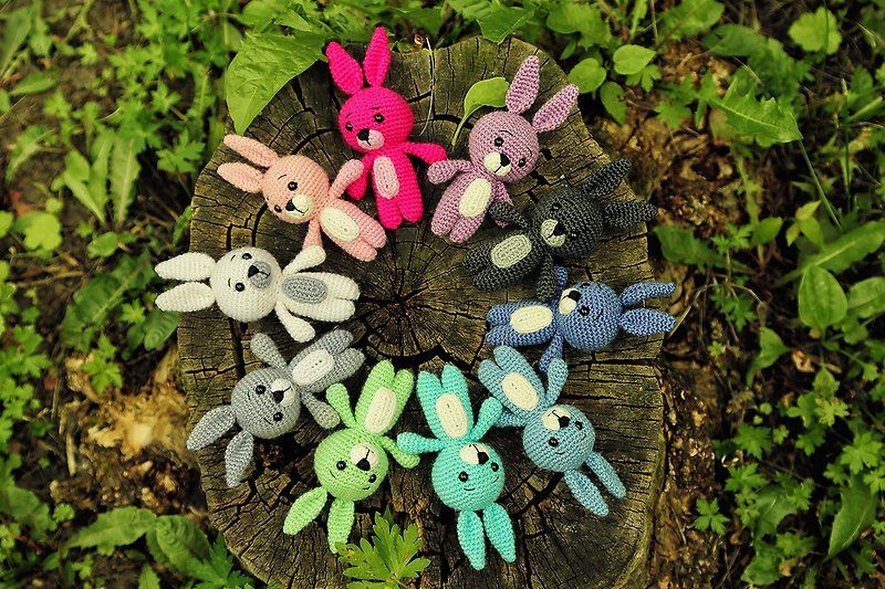 Crochet bunny, Crochet bunny Stuffed toy, bunny toy,  knitted bunny - 嬰幼兒玩具/毛公仔 - 羊毛 