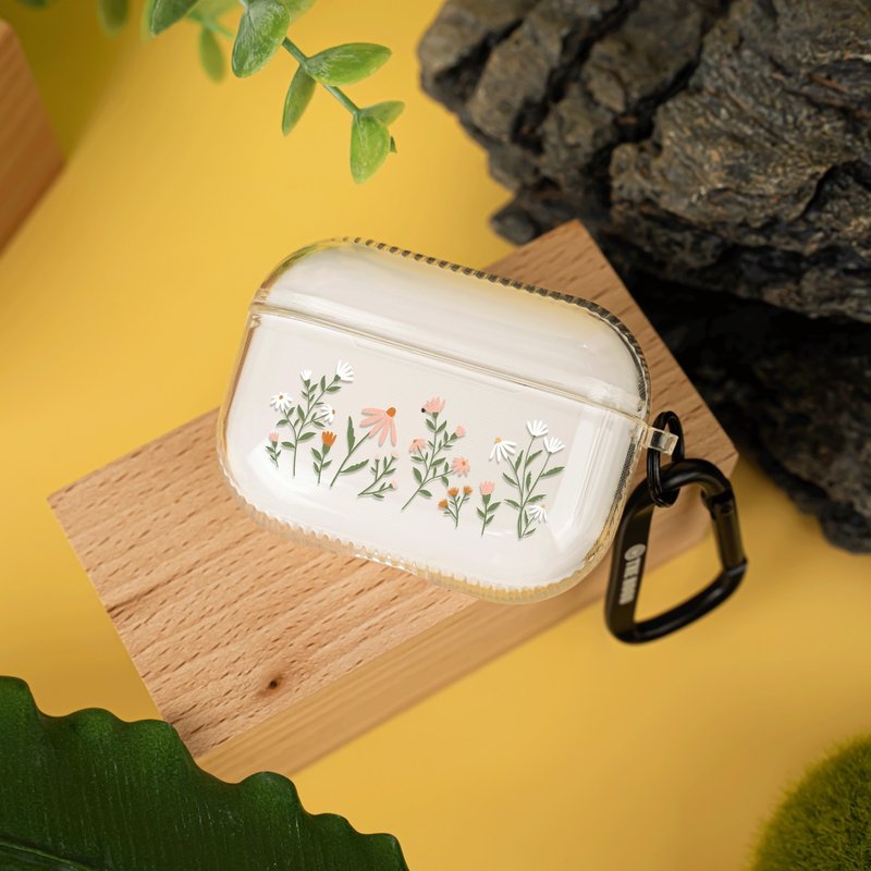 Wild Flowers Apple Airpods Pro 3/4 / Pro Case Golden Case - Headphones & Earbuds Storage - Plastic 