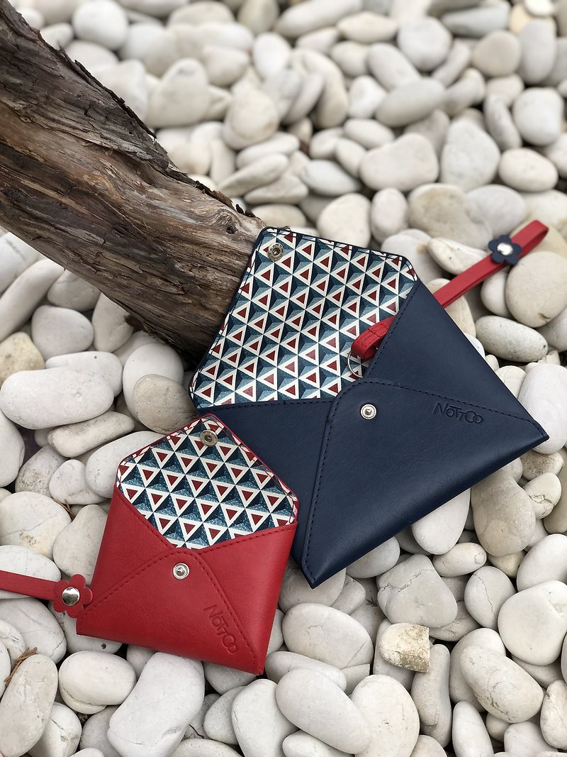 Triangle pattern NOTTOO-Wallet small wallet/NOTTOO-Cardholder small card holder - Wallets - Faux Leather 