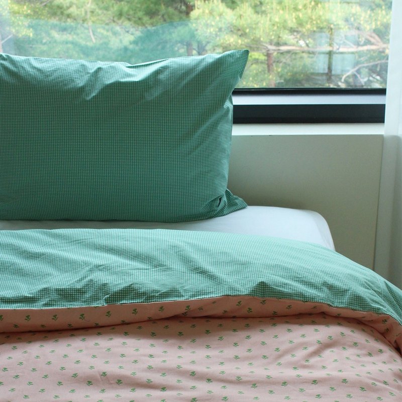 Pink Cotton bedding, duvet cover set, wedding gift, 涼被, Made in korea - 寢具/床包 - 棉．麻 粉紅色