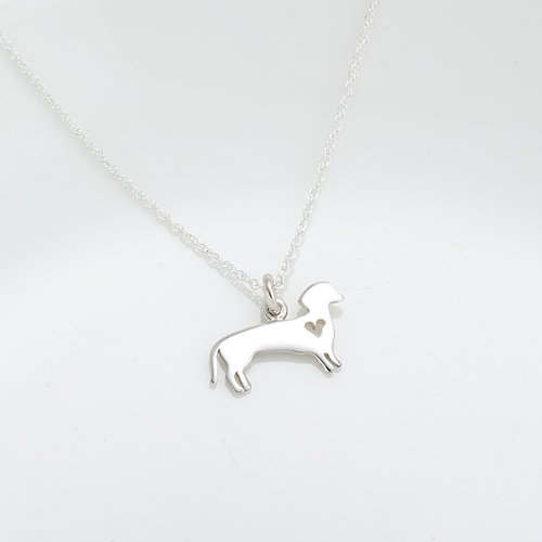 Angel & Me 珠寶銀飾 臘腸犬 狗 Dachshund s925 純銀 項鍊 寵物 情人節 聖誕節 禮物
