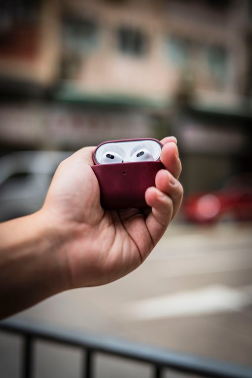 ARMOR ARMOR AirPods Pro / AirPods 全真皮保護殼 波爾多紅