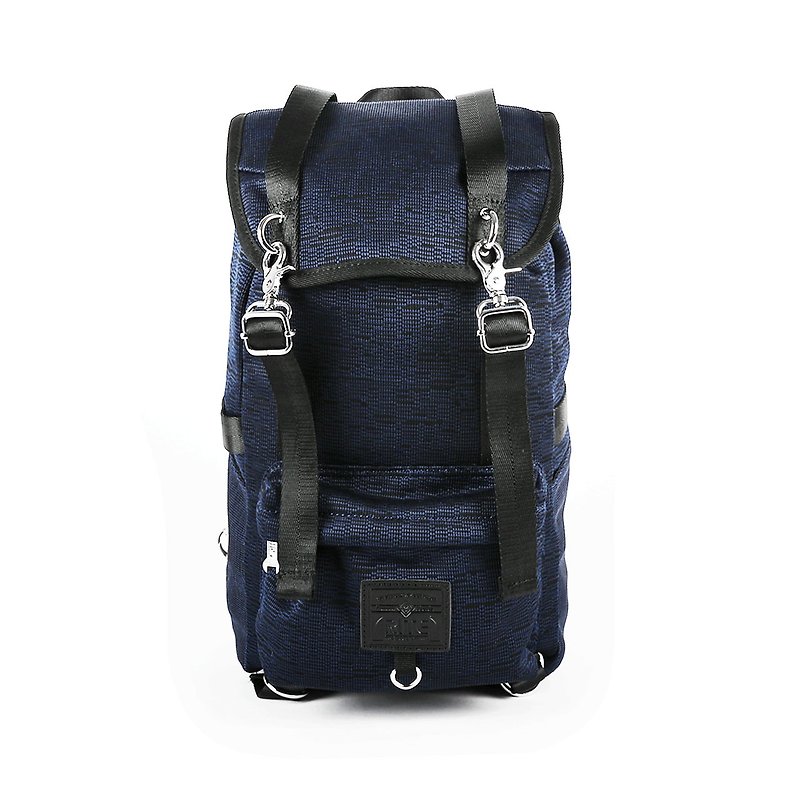 2016RITE 軍袋包(M)-飛梭黑藍 - 後背包/書包 - 其他材質 藍色