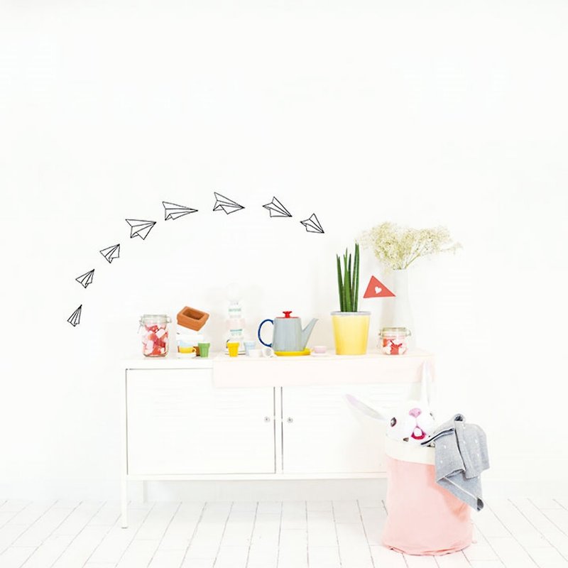 hand drawn wall sticker airplane - Wall Décor - Other Materials Multicolor