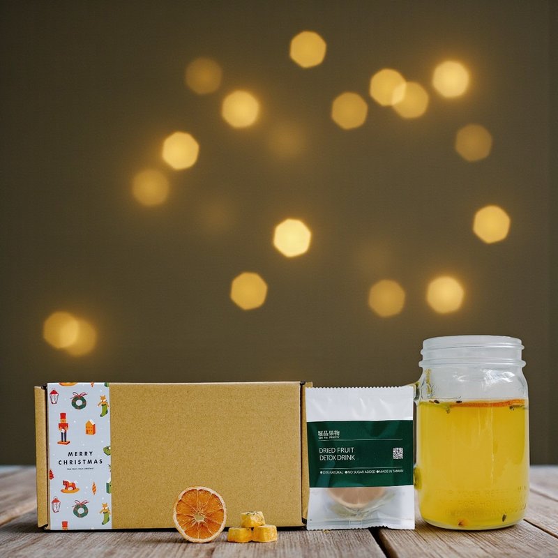 | 果乾水10入 | 台灣果乾 | 無糖零添加 | 2025聖誕貼無印紙盒 - 茶葉/茶包 - 新鮮食材 