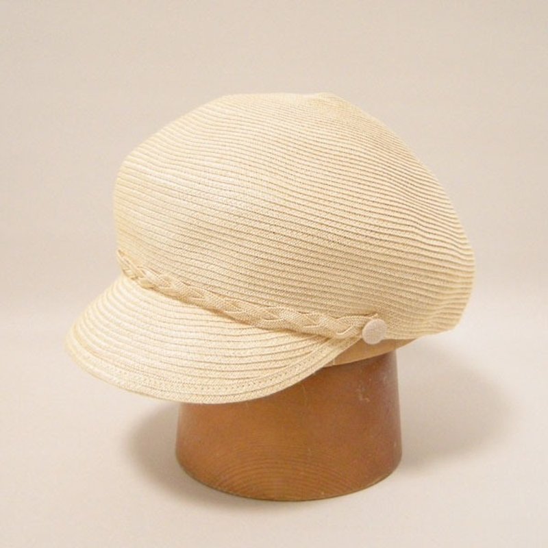 Cute silhouette is pretty, the news boy cap of paper blade material. It is natural color so you can enjoy a refreshing coordination even in summer 【PL 1214-Natural】 - Hats & Caps - Paper 