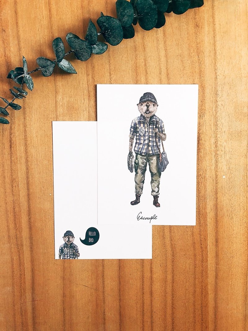 Animal Postcard - Otter - การ์ด/โปสการ์ด - กระดาษ หลากหลายสี
