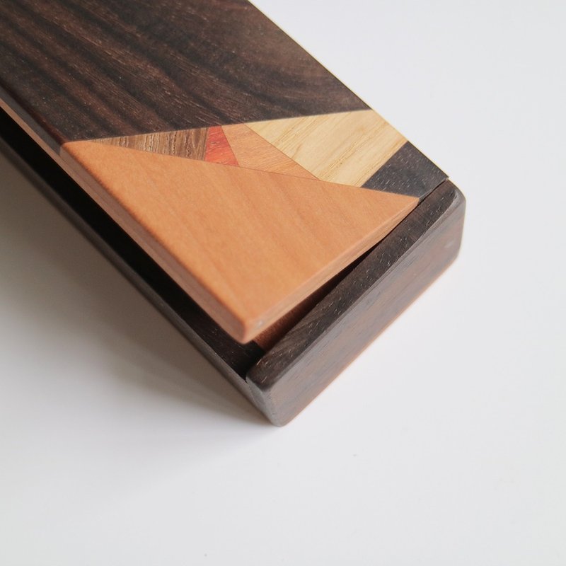 Special made wood pen box no.10 East Indian rosewood x cherry wood - กล่องดินสอ/ถุงดินสอ - ไม้ สีนำ้ตาล