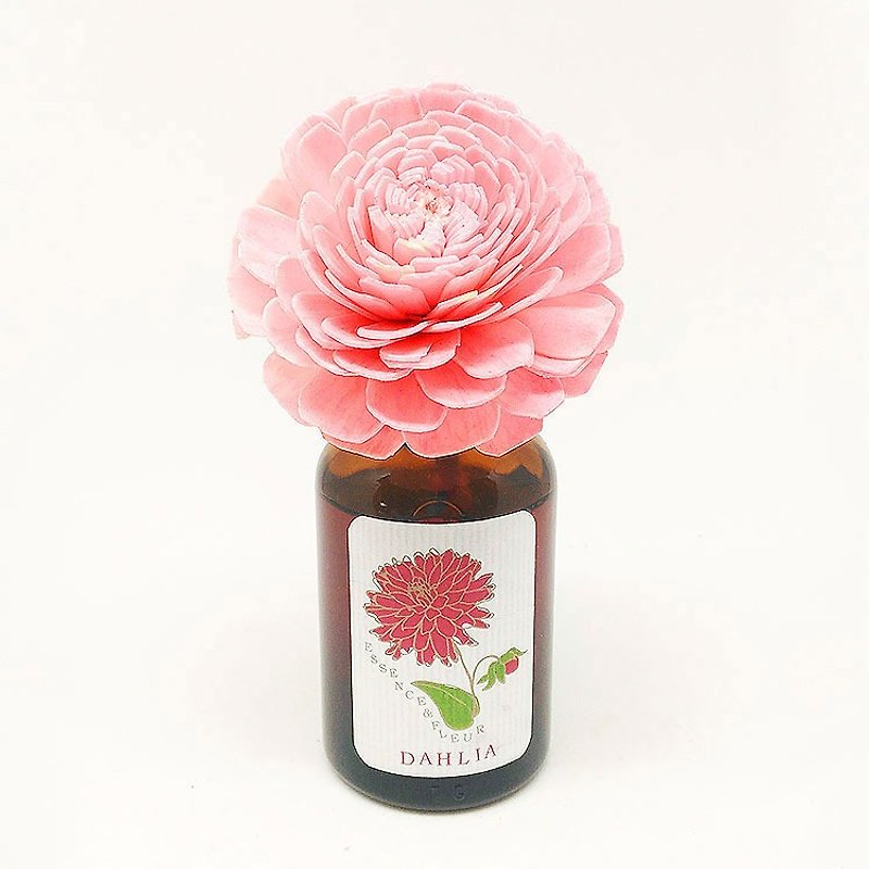 日本 Art Lab 經典瓶中花室內香氛 - 天竺牡丹花 - 香薰/精油/線香 - 植物．花 紅色