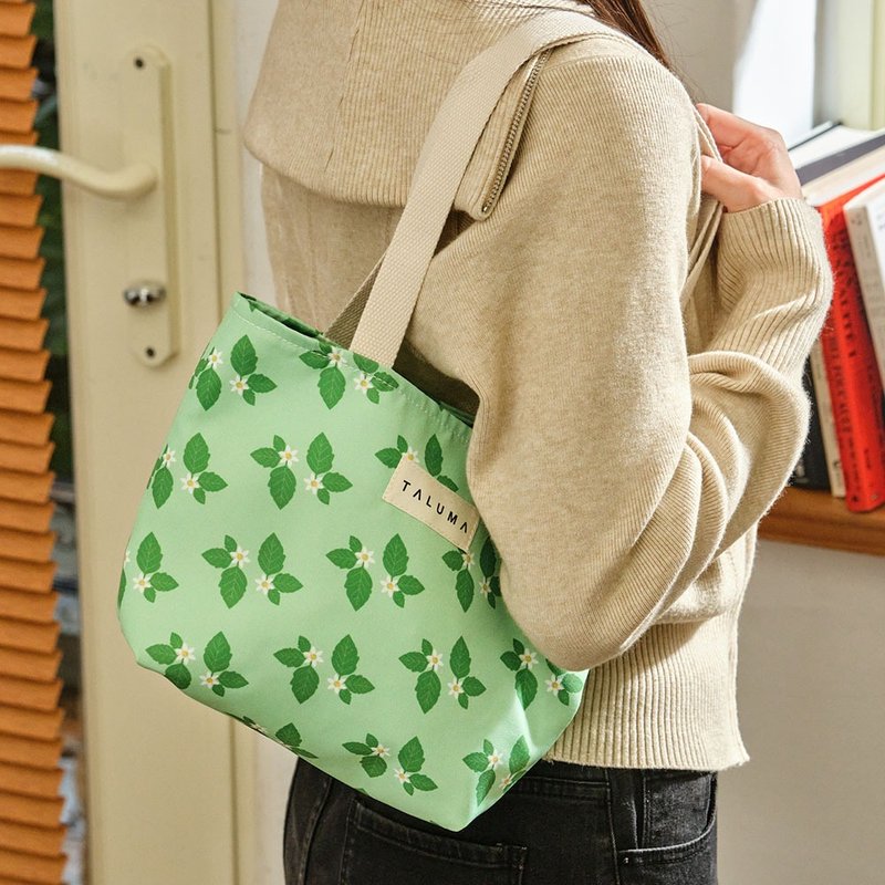 Longkui Digital Print Canvas Tote Bag (Handheld & Shoulder) - Handbags & Totes - Polyester Green