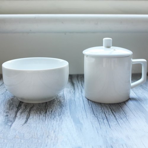 呆丸郎茶鋪 白瓷標準評鑑杯組 | 鑑定杯150cc | 茶碗200cc | 專業茶具 | 泡茶