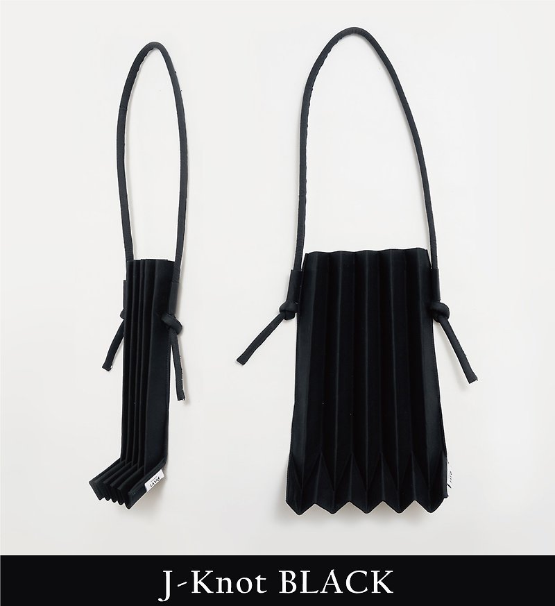 【PAVI STUDIO】J-Knot 繩結款 泰國設計肩背包 - 百搭黑 - 側背包/斜背包 - 聚酯纖維 