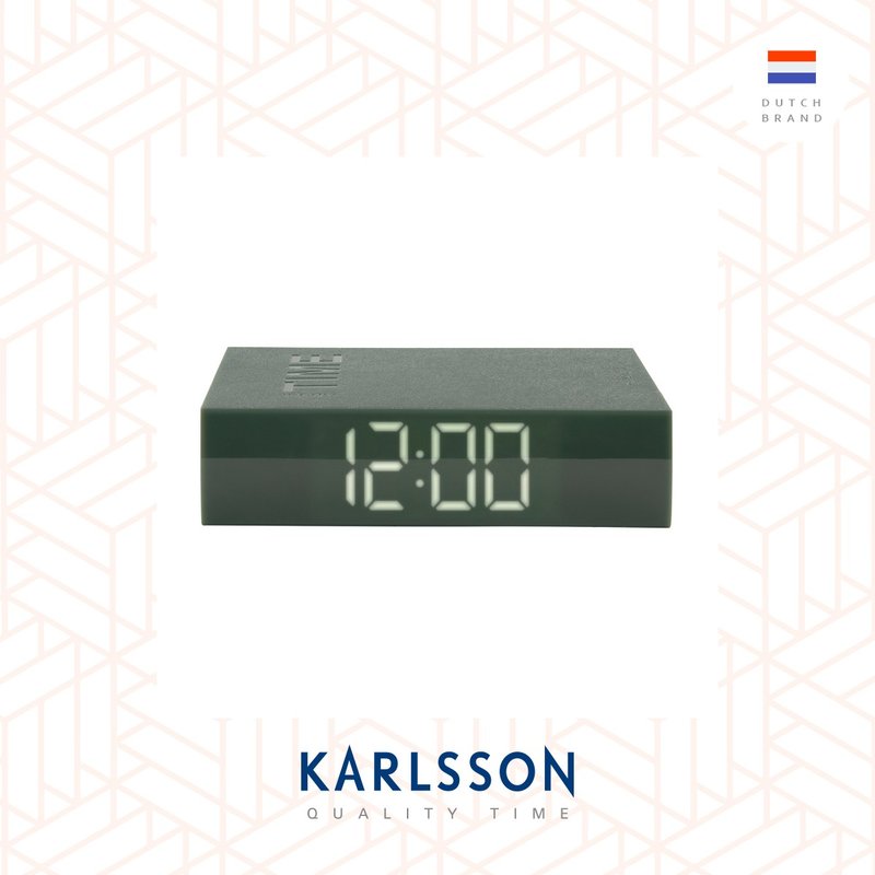 荷蘭Karlsson, BOOK 書本型鬧鐘綠色LED顯示屏 - 多功能鬧 - 時鐘/鬧鐘 - 塑膠 綠色