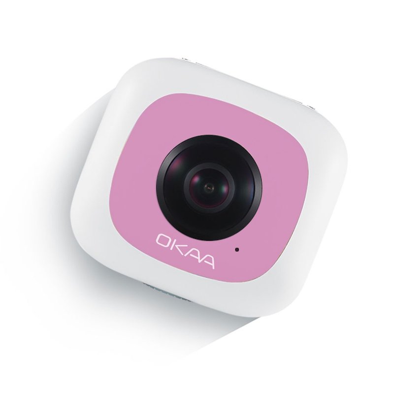 OKAA LIFE VR 360-degree panoramic camera powder - กล้อง - โลหะ สึชมพู