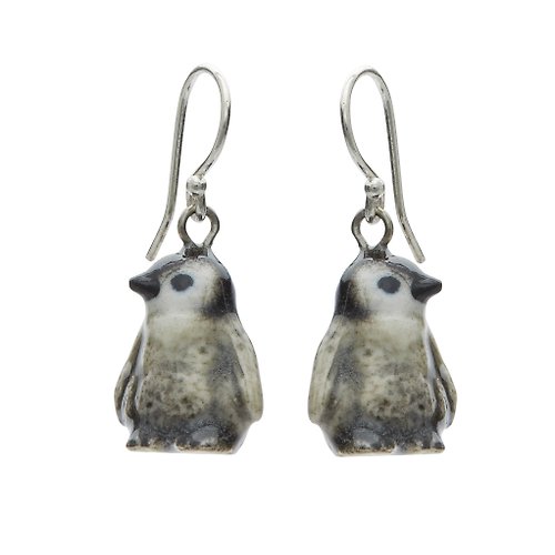 And Mary AndMary 手繪瓷耳環-企鵝 禮盒裝 Tiny Penguin Earrings