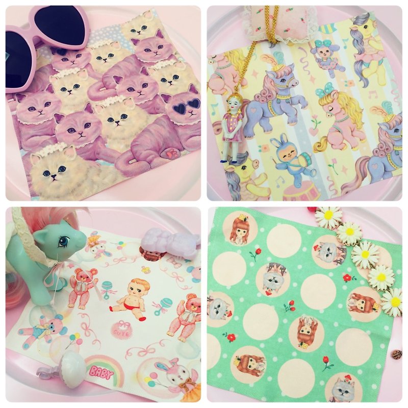 【Bu Yang】Illustrator OnlyTwo Microfiber Universal Cleaning Cloth=Mobile Phone=Screen=Lens - Eyeglass Cases & Cleaning Cloths - Other Materials Multicolor
