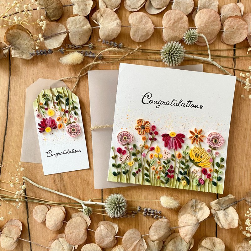 Greeting Card + Gift Tag - Congratulations - การ์ด/โปสการ์ด - กระดาษ หลากหลายสี