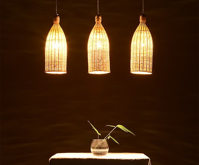 Small Bamboo Pendant Lamp, Bamboo Lamp Shade Type