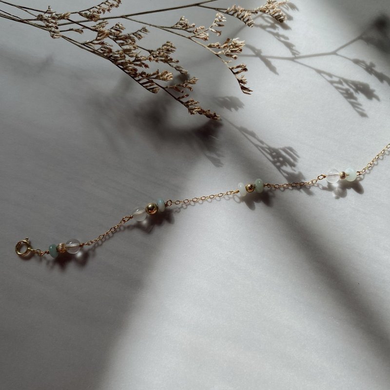 14K包金礦石手鍊_Starry Sky 14KGF bracelet - 手鍊/手環 - 水晶 藍色