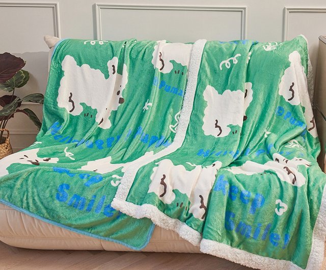 グリーンパピーブランケット、昼寝ブランケット、レッグブランケット