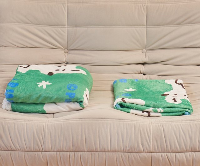 グリーンパピーブランケット、昼寝ブランケット、レッグブランケット