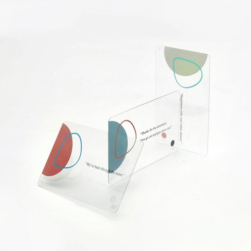 塑膠 心意卡/卡片 透明 - 療癒透透卡