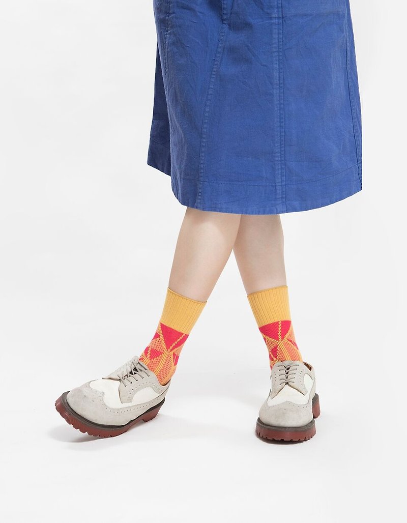 Misa'aretic 1:1 socks - ถุงเท้า - ผ้าฝ้าย/ผ้าลินิน สีเหลือง