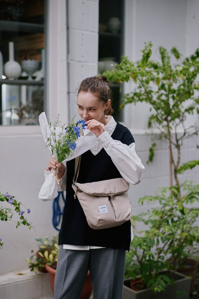 KASEN (ECO Edition) All Day Shoulder Bag, Crossbody Bag Sling Bag (Fog Khaki) - Messenger Bags & Sling Bags - Eco-Friendly Materials Khaki