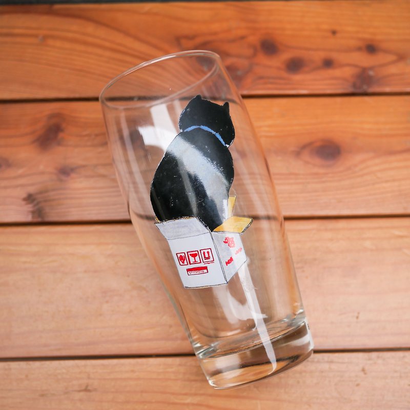 Black cork carton glass cup - Cups - Glass 