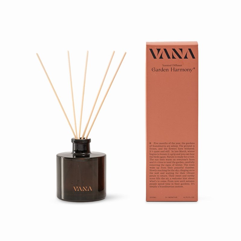 [12% off for 2 pieces] Nordic Garden Diffuser Bottle 200ml - Rose Fragrance - น้ำหอม - น้ำมันหอม สีส้ม