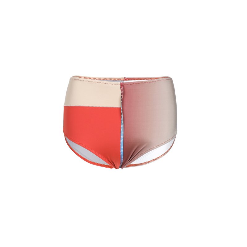 Ombre high-waist bottom – 珊瑚色 / 回收面料泳裝 (分開售賣) - 女泳衣/比基尼 - 環保材質 紅色