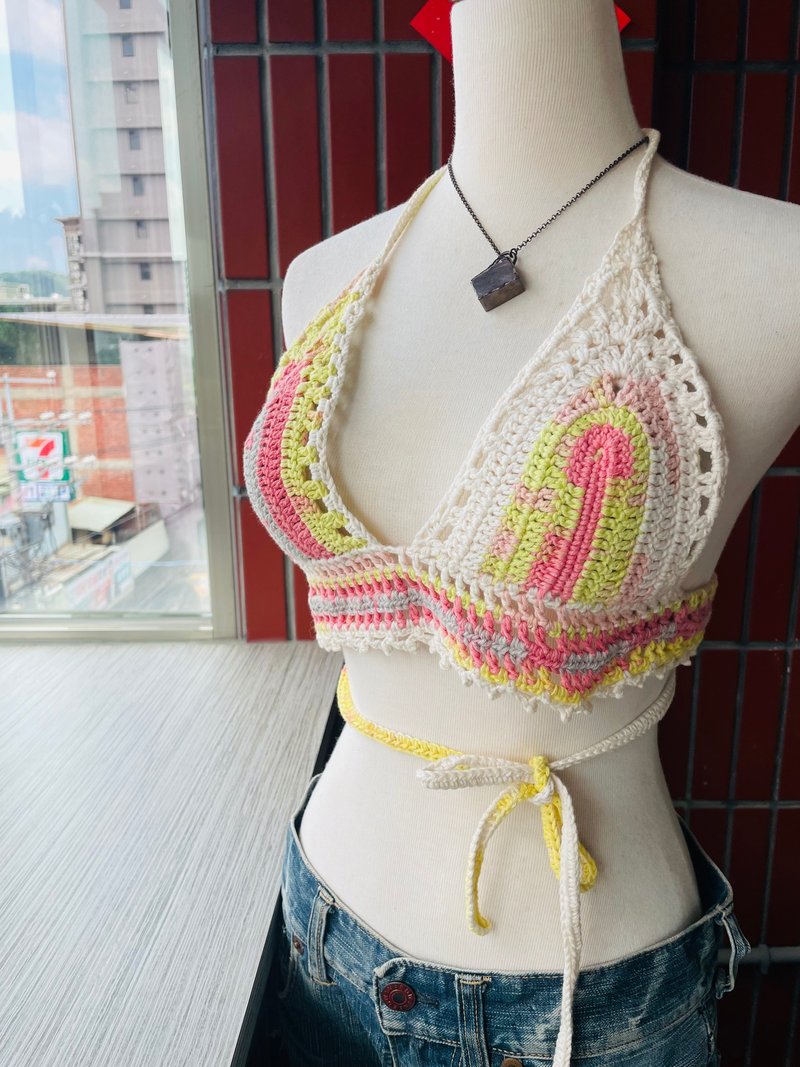 革物製織丨手織比基尼_微酸甜檸檬_百分百嬰兒棉 - 女內衣褲 - 棉．麻 