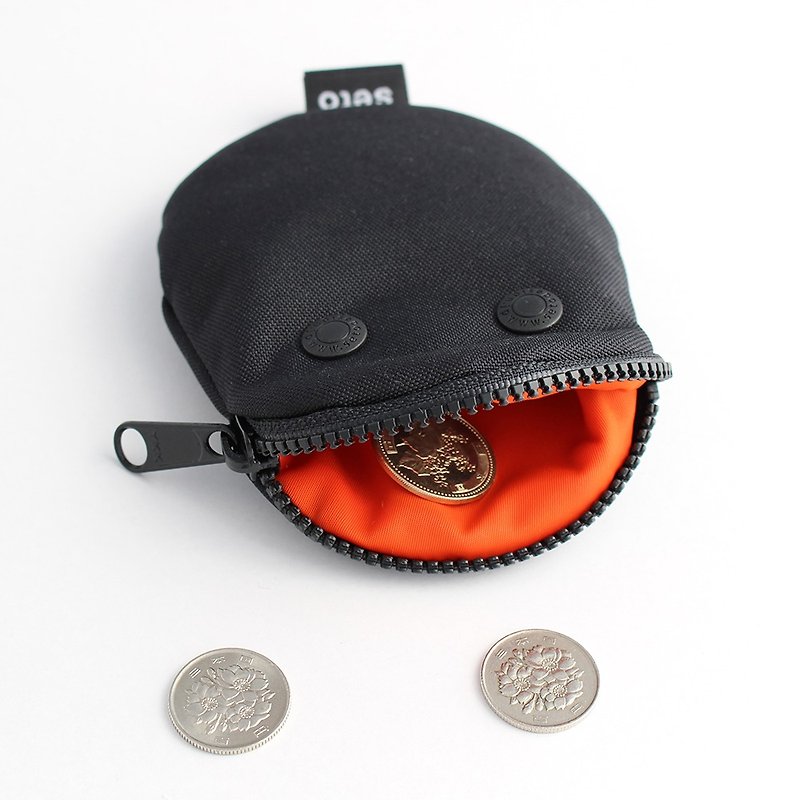 seto / creature bag / card case / coin case / Bean / Black - กระเป๋าใส่เหรียญ - เส้นใยสังเคราะห์ สีดำ