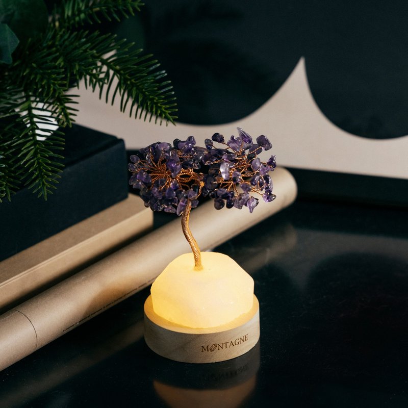 【Montagne】原礦水晶樹 | Treasure Tree | 白水晶。紫水晶 - 擺飾/家飾品 - 寶石 