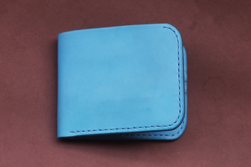 หนังแท้ กระเป๋าสตางค์ หลากหลายสี - Extreme amount of handmade Italian high-grade Turkish blue leather L-shaped wallet (multi-color choice)