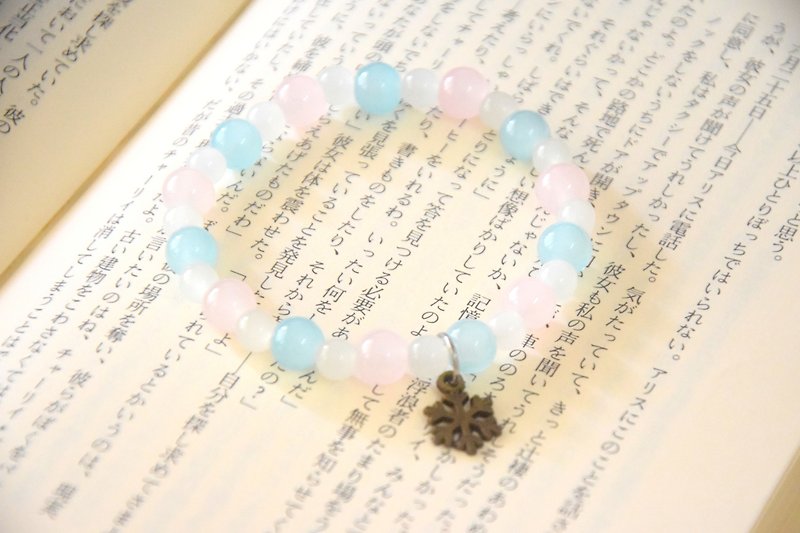 Pink & Blue Snowflake Handmade Bracelet - Bracelets - Other Materials 