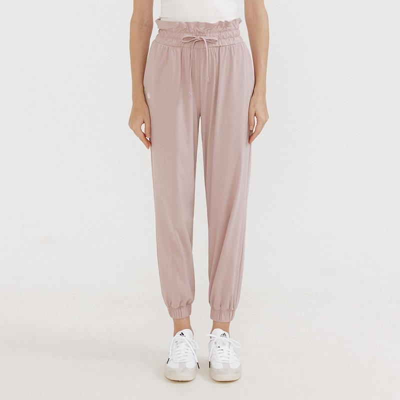 Front2line cool functional small loose-fitting pants suitable for all kinds of sports in nude pink - ชุดโยคะ - ไฟเบอร์อื่นๆ สึชมพู