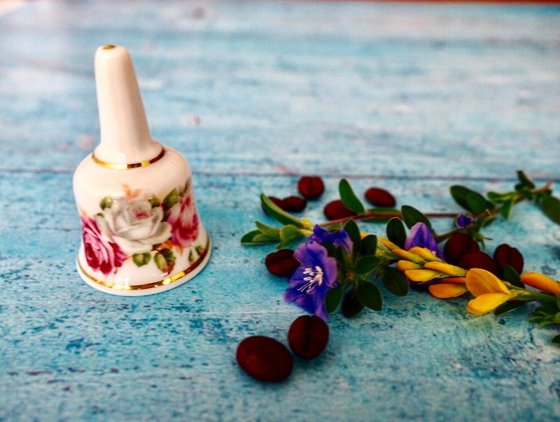 英國瓷製花卉可愛小鈴鐺 H款  - 裝飾/擺設  - 瓷 