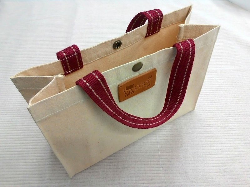 無印帆布中提袋包(印刷 蝶谷巴特 素材) SAL02 - 手提包/手提袋 - 棉．麻 