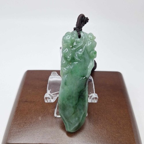 緣圓翡翠 濃辣綠草龍福瓜吊墜 | 天然緬甸玉A貨翡翠