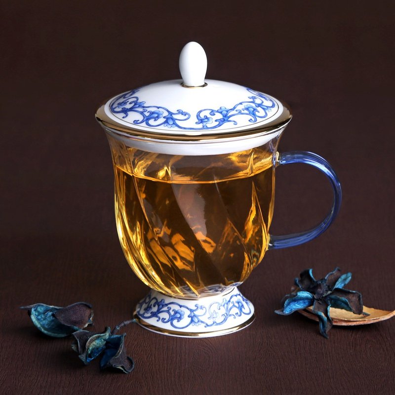 Fusion-Asia Mug(300ml) - Teapots & Teacups - Glass Blue