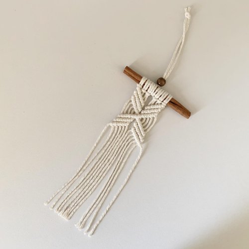 𝐚𝐧𝐧𝐢𝐞𝐞𝐢𝐧𝐧𝐚 |macrame studio Macrame 肉桂捲 波希米亞 編織 對稱叉叉 小型掛飾