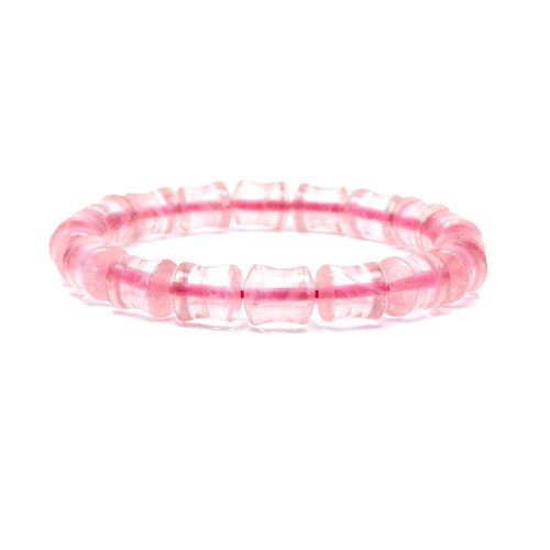 正佳珠寶 Gemsrich Jewelry 【正佳珠寶】粉晶 芙蓉粉晶 竹節粉晶手珠 愛情桃花手珠
