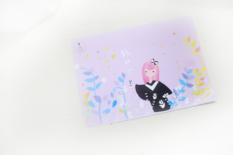 花漾甜美畢業祝福卡片 & 品牌限定插畫卡片 - 卡片/明信片 - 紙 粉紅色
