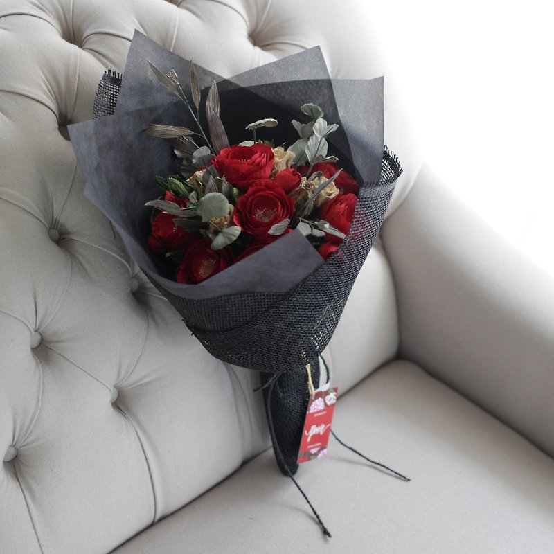 VB202 : Valentine's Day Bouquet, True Love Never Die - Medium Size - Other - Paper Red