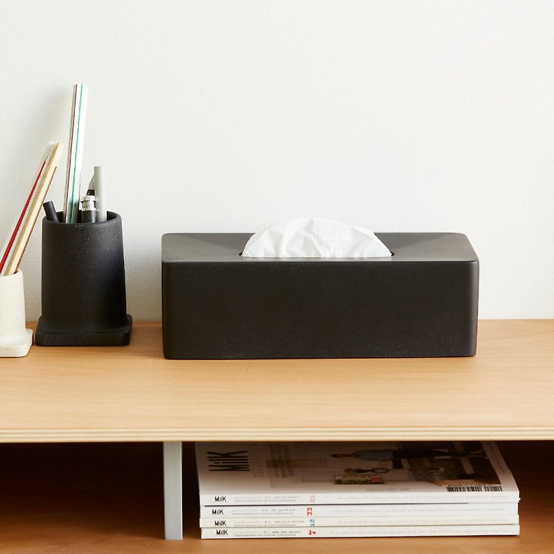 日本ideaco 砂岩面紙盒 - 紙巾盒 - 其他材質 多色