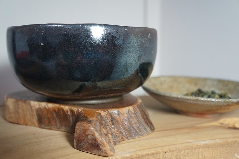 Firewood Tianmu Tea Bowl - Teapots & Teacups - Pottery Black