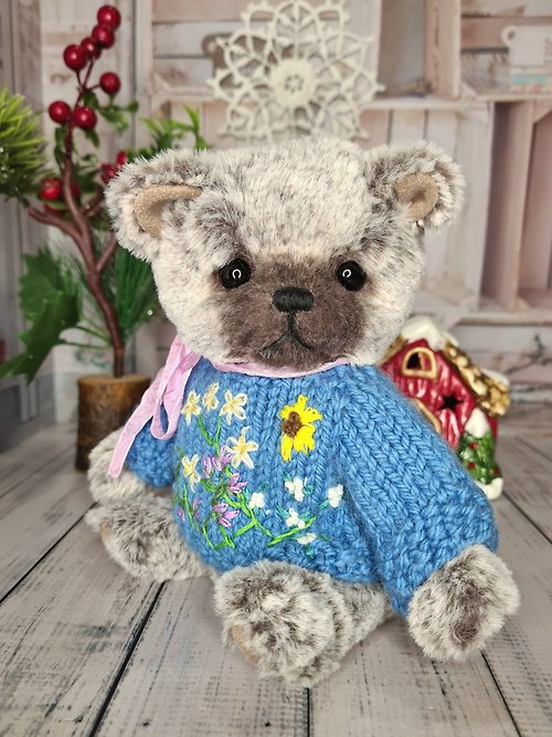 Amitoysgifts 手工制作的泰迪熊。 可爱的泰迪熊礼物。 毛绒熊玩具。