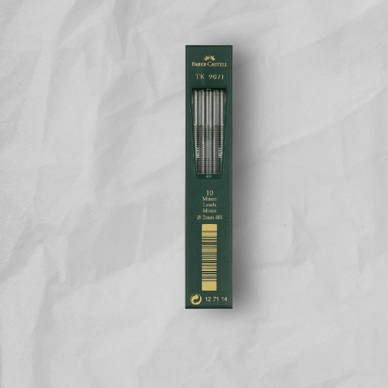 Faber-Castell 2. 0mm engineering refill 4H/box-10 pieces (original genuine product) - อุปกรณ์เขียนอื่นๆ - วัสดุอื่นๆ สีดำ